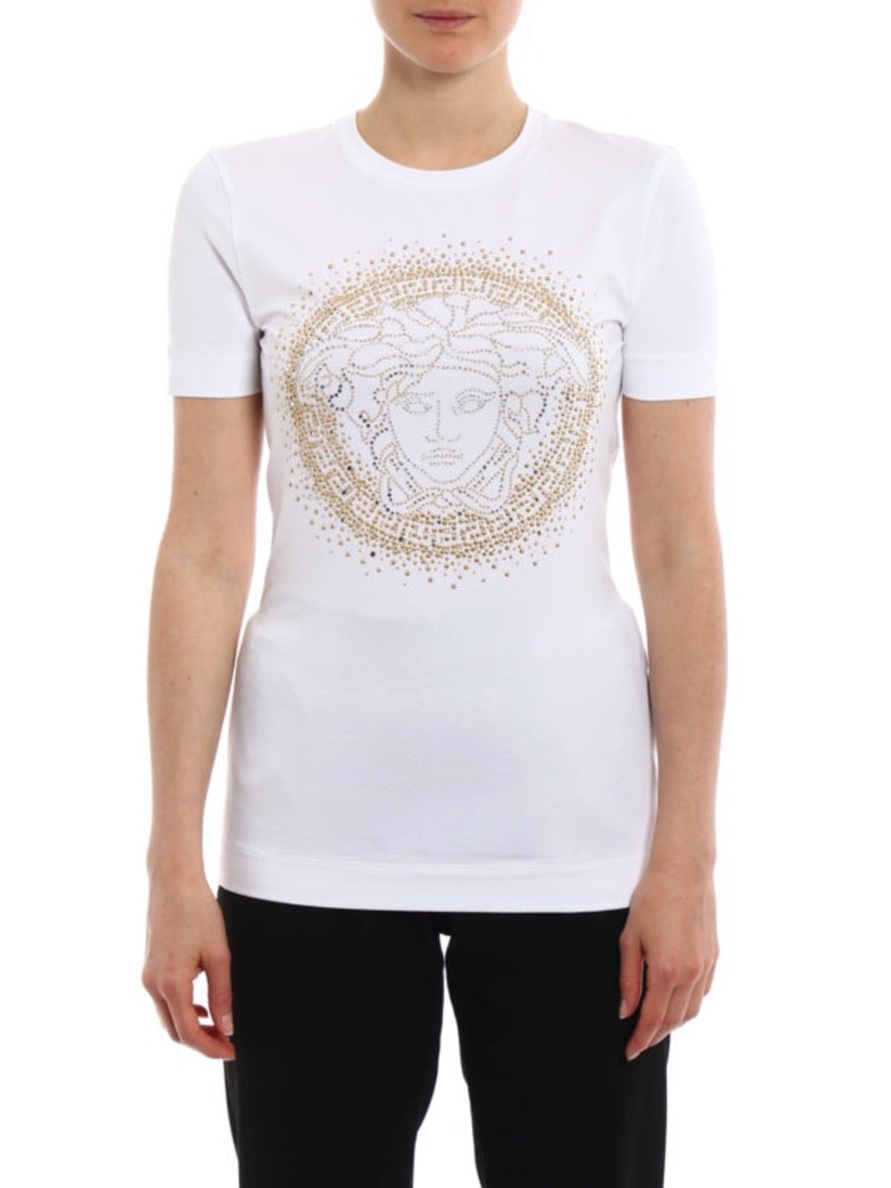 VERSACE Rhinestone Medusa Head Tee - Picture 5 of 10